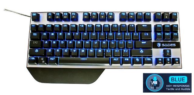 Bàn phím cơ Sades SA-KB87 Kailh switches (blue, black)