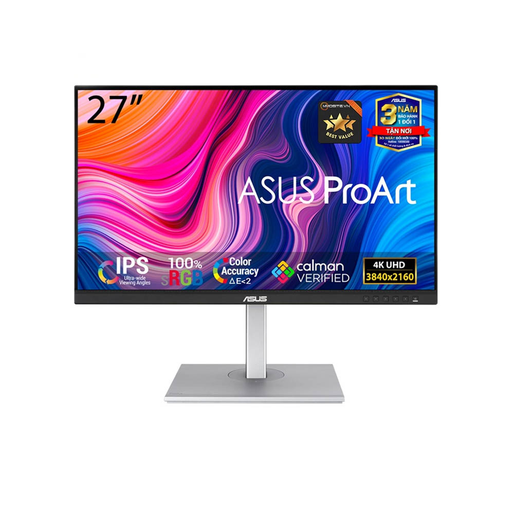 Màn Hình Chuyên Đồ Họa ASUS ProArt PA279CV (27 inch-4K-IPS-100% sRGB-100% Rec. 709-Color Accuracy ΔE < 2-Calman Verified)