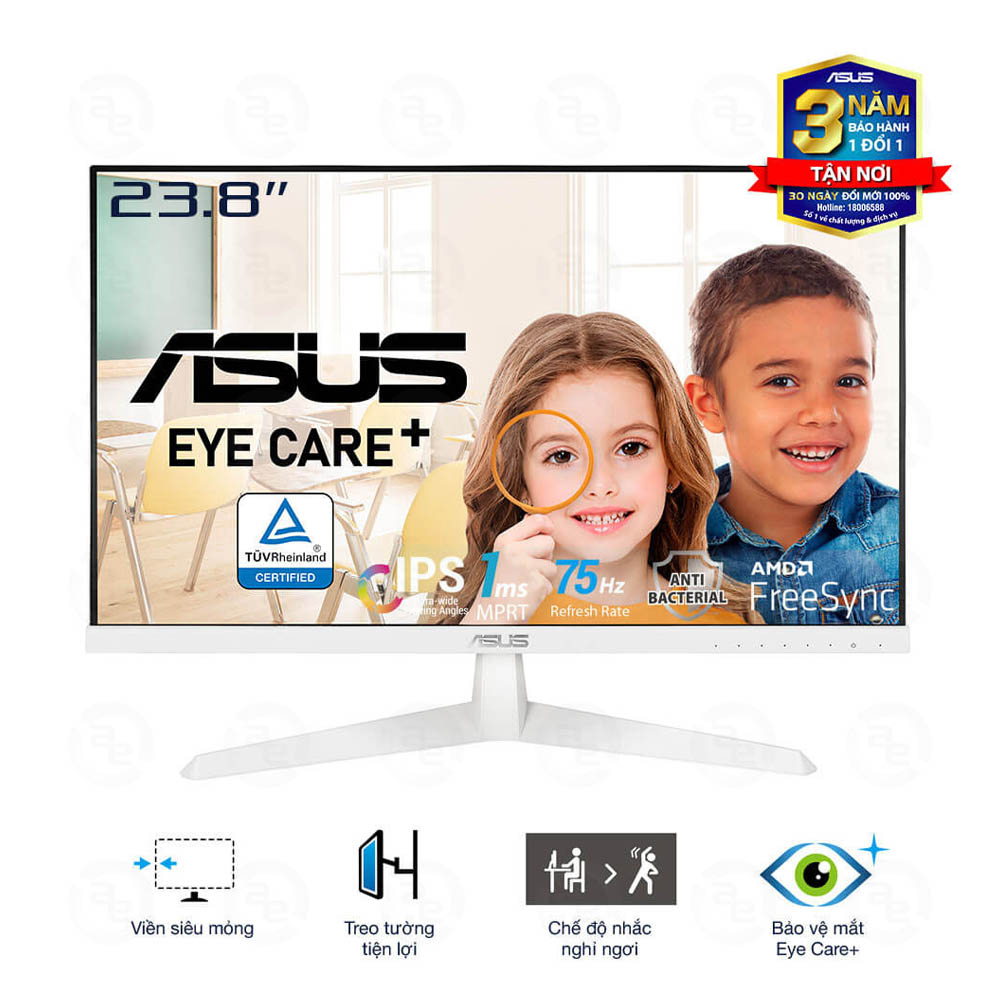 Màn Hình ASUS VY249HE-W (23.8 inch - FHD - IPS - 75Hz - 1ms - FreeSync - EyeCare)