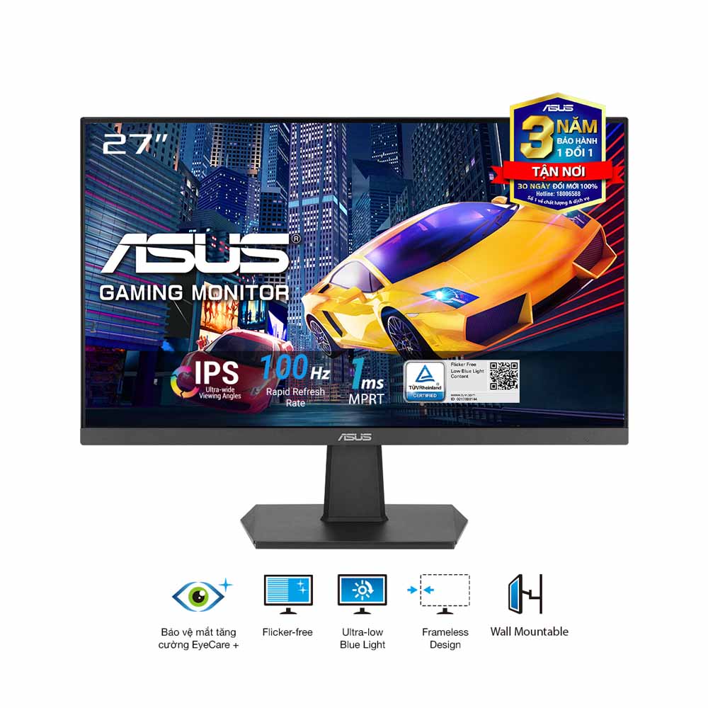 Màn hình ASUS VA27EHF 27 inch IPS Full HD Viền Mỏng Bảo Vệ Mắt