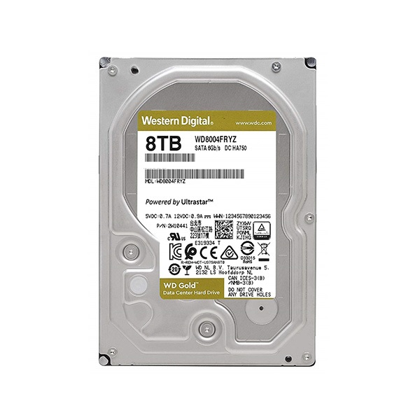 Ổ cứng Western Digital Gold 8TB SATA 3 256MB Cache 7200RPM WD8004FRYZ