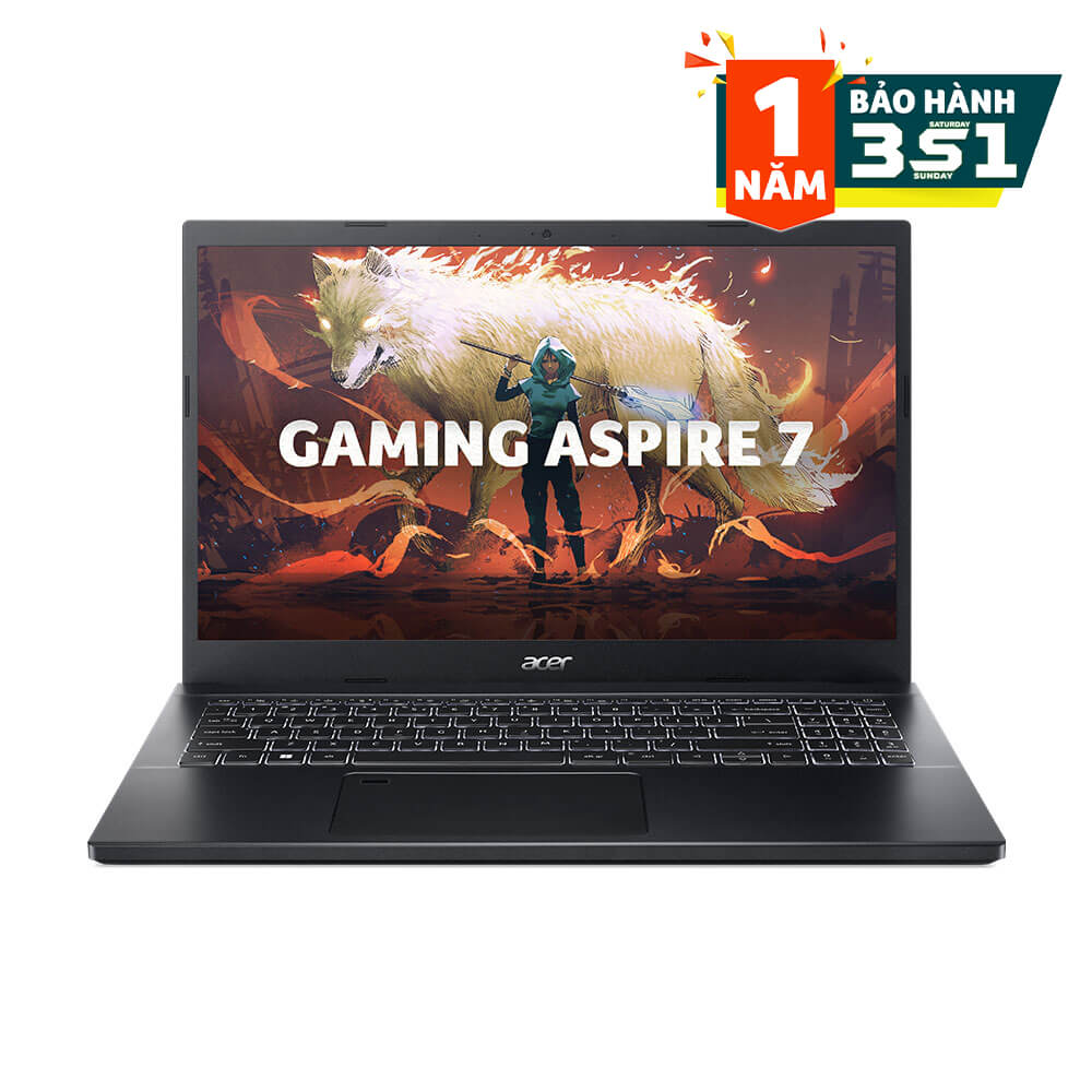 Laptop Gaming Acer Aspire 7 A715-76G-5806 - NH.QMFSV.002 (Core i5-12450H | RTX 3050 | 15.6 inch FHD, IPS, 144Hz | 16GB | 512GB SSD, Win 11 | Vỏ Nhôm)