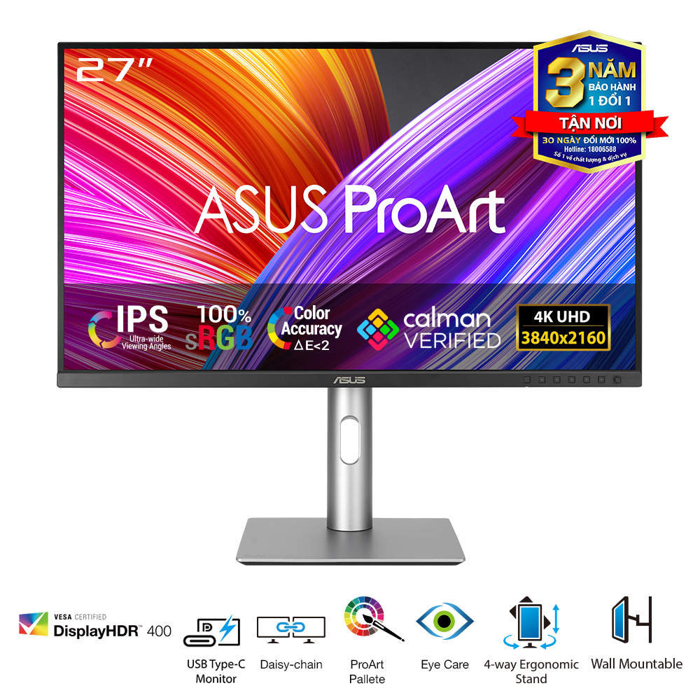 Màn hình ASUS ProArt PA279CRV (27 inch - IPS - 4K UHD - 60Hz - 5ms - Chuyên Đồ Họa)