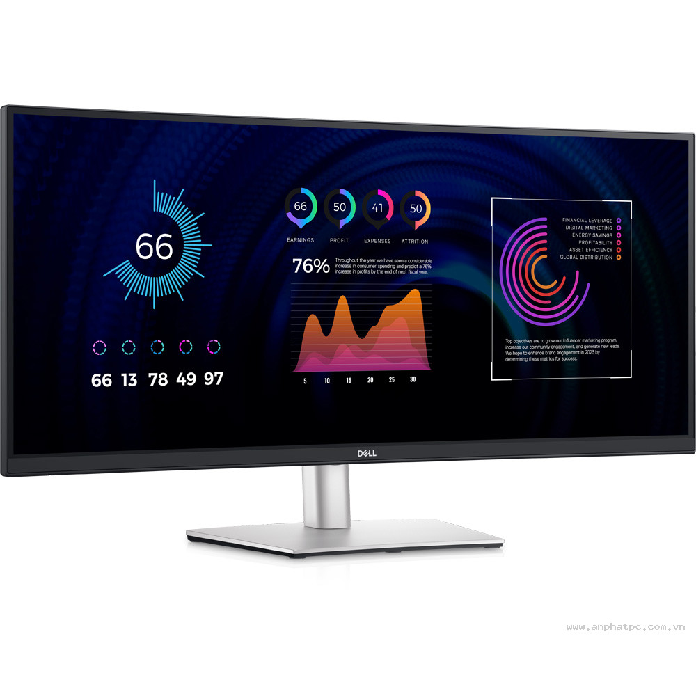 Màn Hình Dell P3424WE (34.14 inch - WQHD - IPS - 60Hz - 5ms - USB TypeC - Curved)