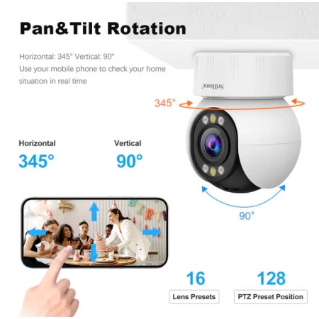 Camera Srihome SH046 4MP 5x Zoom 5G WiFi - Giám Sát Chuyên Nghiệp Với Độ Nét Cao Và Zoom Quang Học