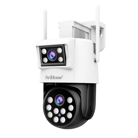 Camera Srihome SH048 - Có 2 Mắt Quan Sát 2 Khung Hình, Đàm Thoại 2 Chiều Màu Sắc Ban Đêm Nét