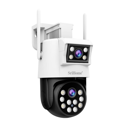 Camera Srihome SH048 - Có 2 Mắt Quan Sát 2 Khung Hình, Đàm Thoại 2 Chiều Màu Sắc Ban Đêm Nét