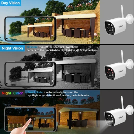 Camera Wifi Srihome 5MP SH034 - Camera quan sát màu ban đêm, đàm thoại 2 chiều