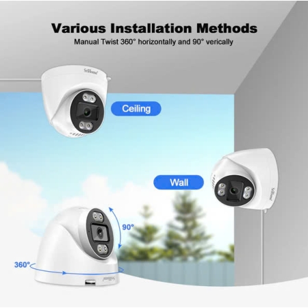 Camera Wifi Srihome SH030 - Giám sát an ninh cả ngày lẫn đêm, tầm nhìn hồng ngoại 15m