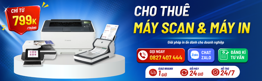 Cho thuê máy scan và máy in
