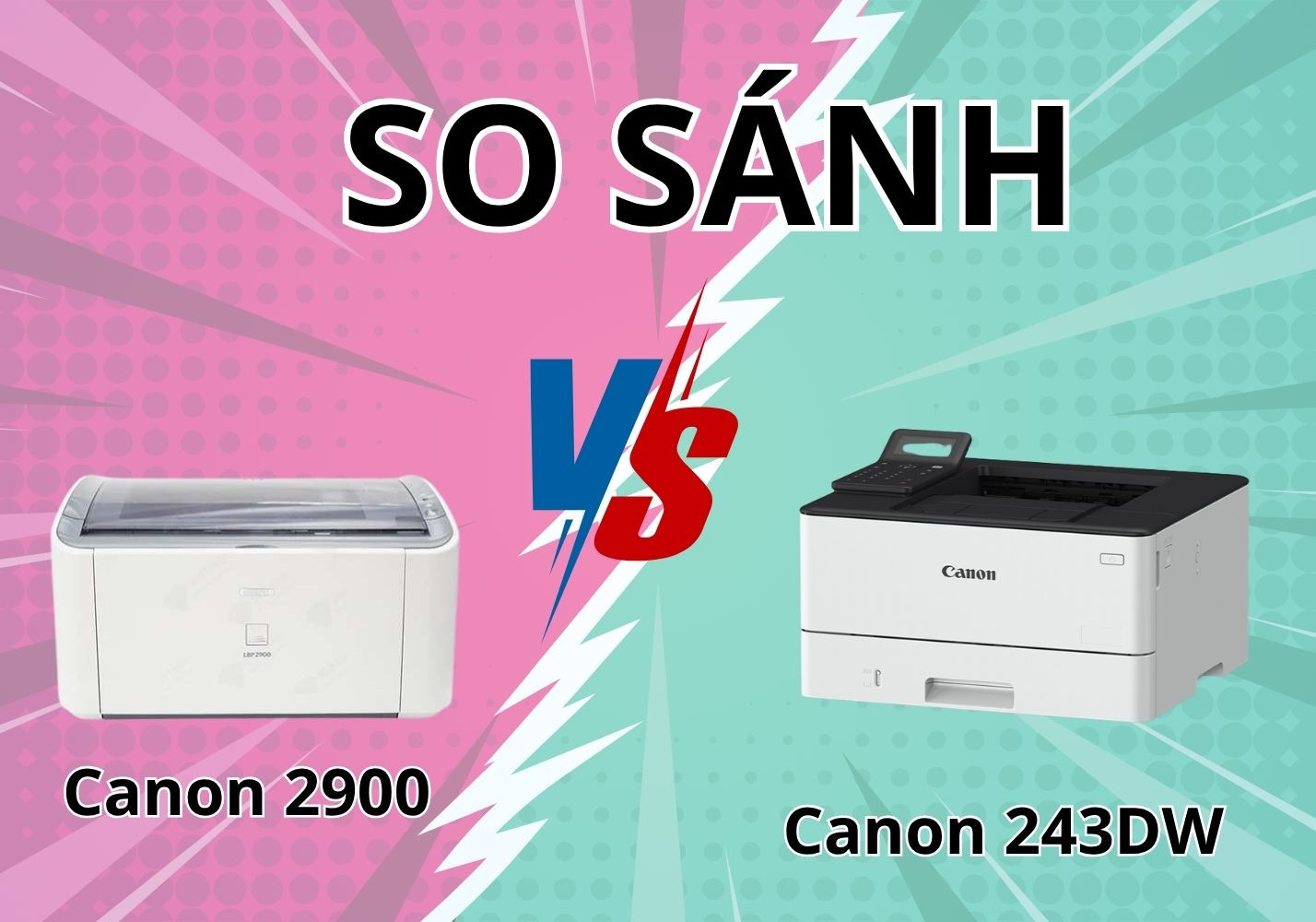 So sánh máy in Canon LBP 2900 và Canon LBP 243DW 