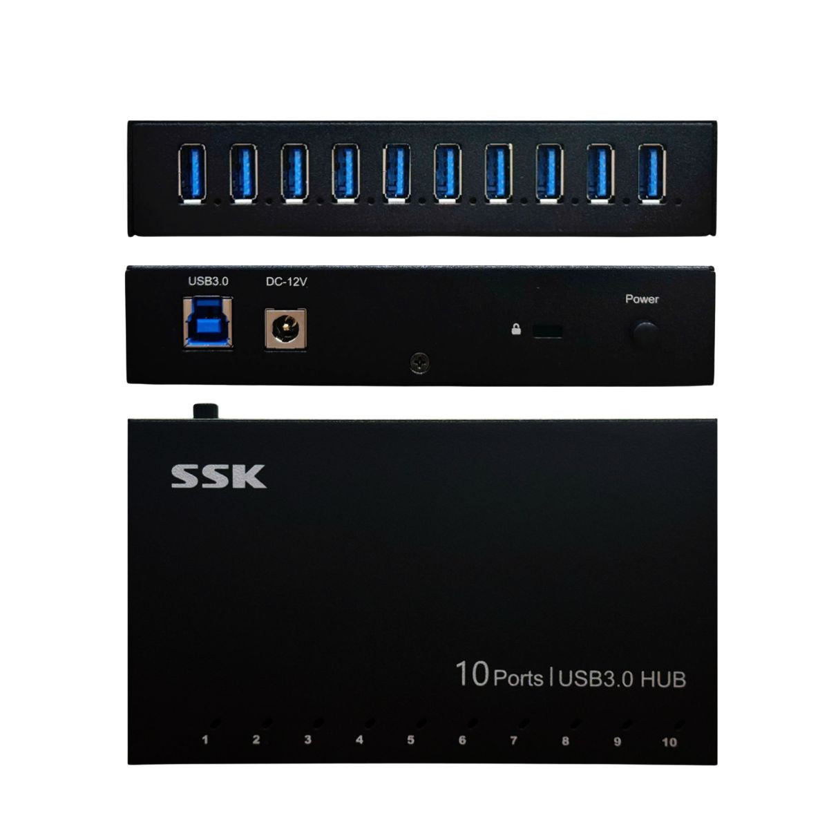 Hub chia 10 cổng USB3.0 SSK SHU1000