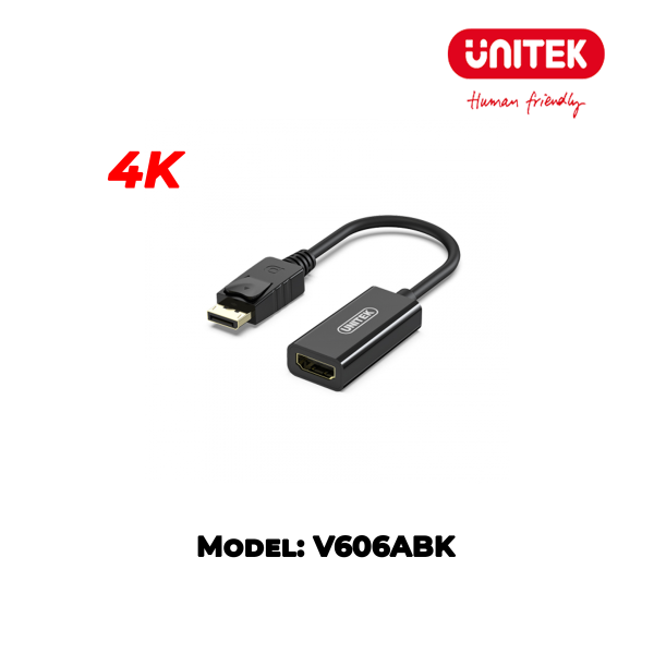 Đầu đổi DP -> HDMI 4K UNITEK V606ABK