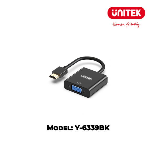 Cáp chuyển đổi DP -> VGA UNITEK Y-6339BK