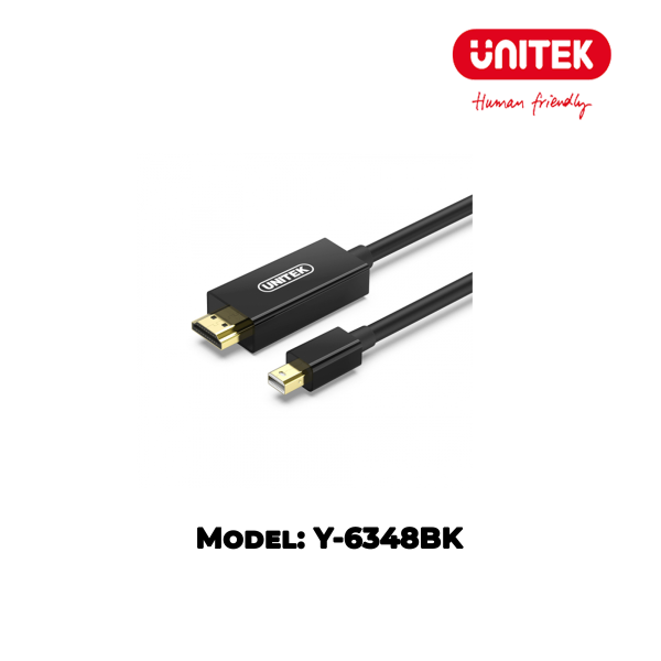 Cáp MINI DP -> HDMI UNITEK Y-6348BK