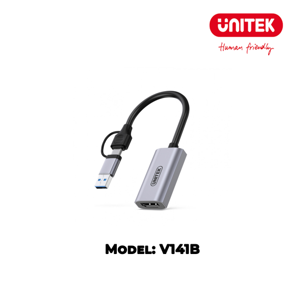 Cáp USB/Type-C -> HDMI UNITEK V141B