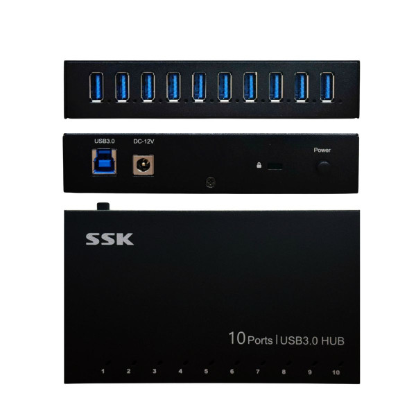 Hub chia 10 cổng USB3.0 SSK SHU1000