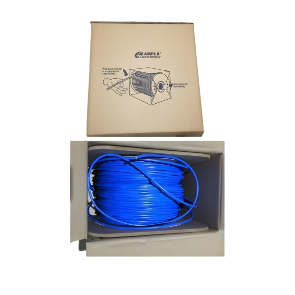 Dây cáp mạng AMPLX CAT 6E 0708 - Màu xanh 