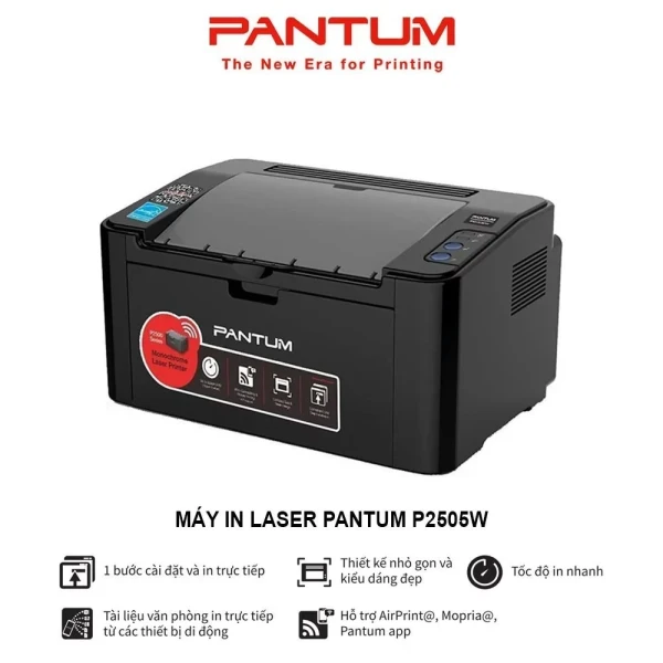 Máy In Laser Đen Trắng PANTUM P2505W Hàng Chính Hãng Bảo Hành 12 Tháng