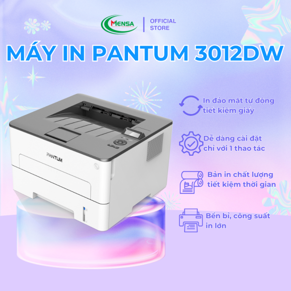 Máy In Laser Đơn Năng Pantum P3012DW - Bảo Hành 12 Tháng