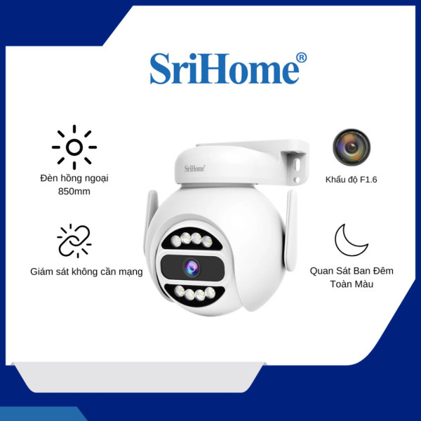 Camera Srihome SH047 Ngoài Trời Hình Ảnh Rõ Nét