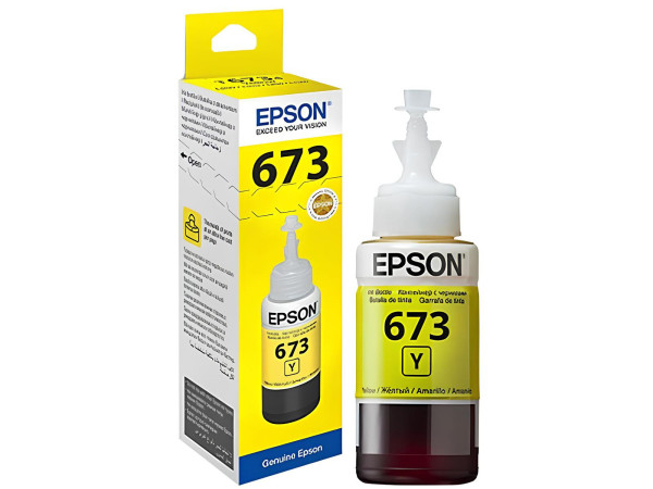 Mực in Epson 673 C13T673400 - Vàng - Dùng cho  Máy in màu Epson L805, L850, L1800