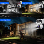 SriHome SH055 Camera Quan Sát Đa Ống Kính Góc Siêu Rộng 8MP Camera PTZ Toàn Cảnh Toàn Cảnh Zoom Quang Học 5X