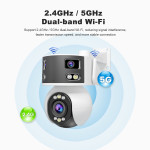 SriHome SH055 Camera Quan Sát Đa Ống Kính Góc Siêu Rộng 8MP Camera PTZ Toàn Cảnh Toàn Cảnh Zoom Quang Học 5X