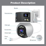 SriHome SH055 Camera Quan Sát Đa Ống Kính Góc Siêu Rộng 8MP Camera PTZ Toàn Cảnh Toàn Cảnh Zoom Quang Học 5X