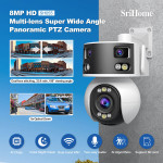 SriHome SH055 Camera Quan Sát Đa Ống Kính Góc Siêu Rộng 8MP Camera PTZ Toàn Cảnh Toàn Cảnh Zoom Quang Học 5X