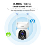 Camera Srihome SH051 - quan sát zoom quang 5X - WiFi 5G - Quay video 2K - Thoại hai chiều