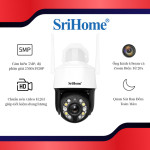 Camera Srihome SH041 5.0MP Zoom Quang 20X - Không Dây Chống Nước Chống Bụi, Có Màu Ban Đêm